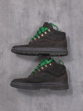 Vintage 1990's 90's Ellesse Hiking Academia Utility Ankle Brown Faux Suede Boots